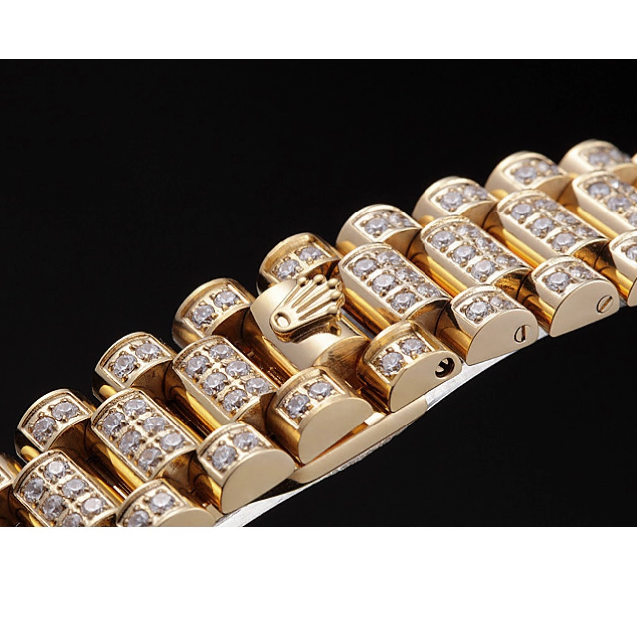 Aaa replica watch Yellow Day-Date Diamonds 621615 Gold-srl185 Swiss Rolex 0703